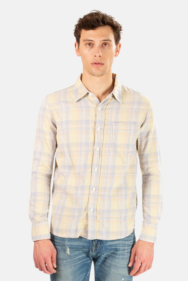 Remi Relief Madras Check Shirt - blueandcream