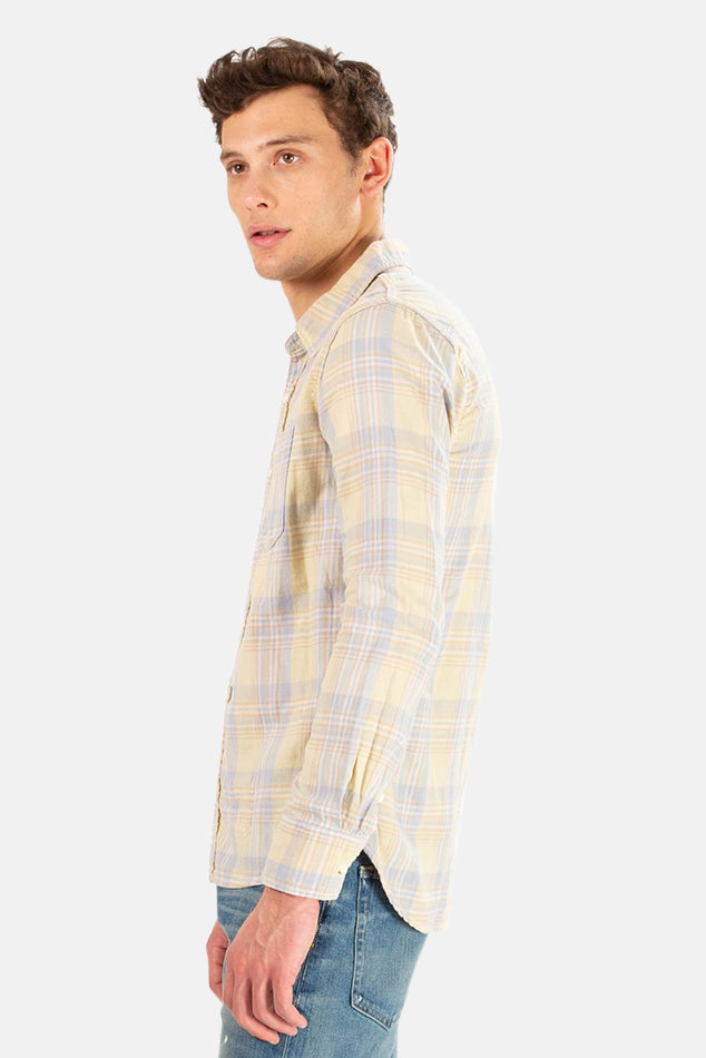 Remi Relief Madras Check Shirt - blueandcream