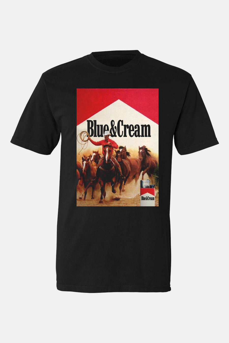 Blue&Cream Rider Tee Black - blueandcream