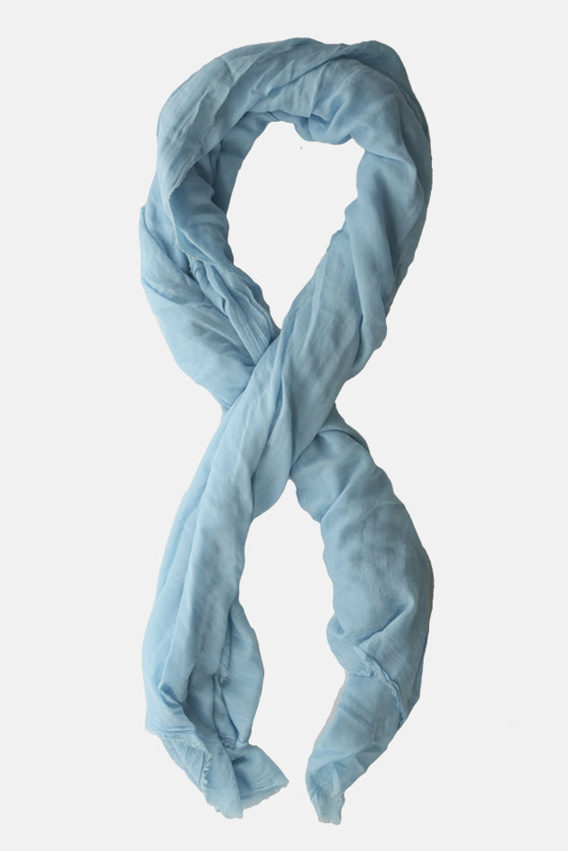 Alexander Cashmere Modal Scarf Light Turquoise Blue - blueandcream