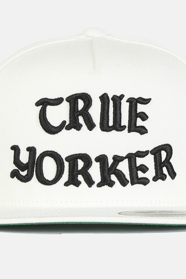 True Yorker Gothic Snapback White - blueandcream