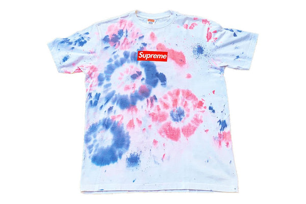 Supreme Box Logo Tee Tie Dye – blueandcream