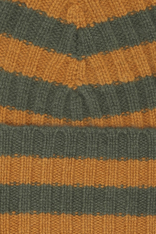 Green/Orange Warm-Me Eric Stripe Hat - blueandcream