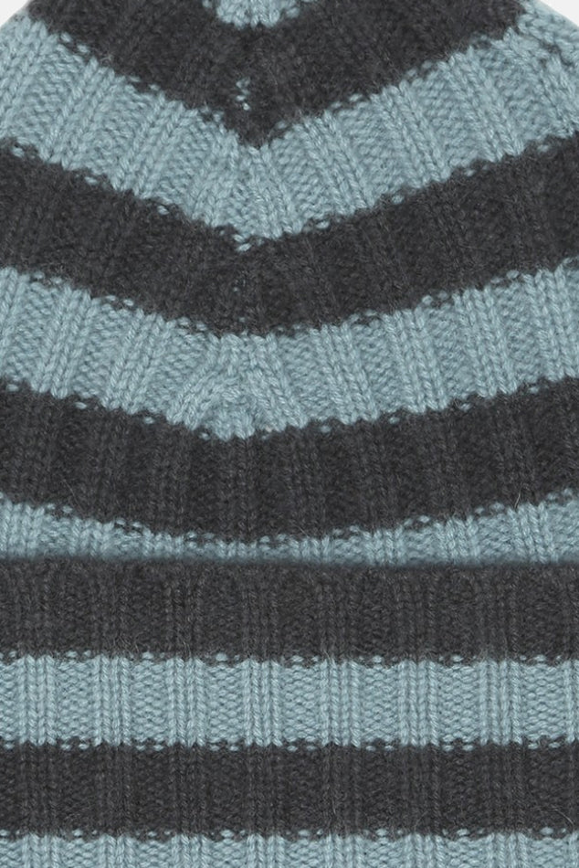 Teal/Navy Warm-ME Eric Stripe Hat - blueandcream