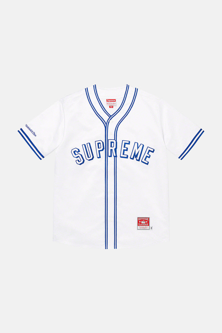 x Mitchell & Ness Satin Baseball Jersey White